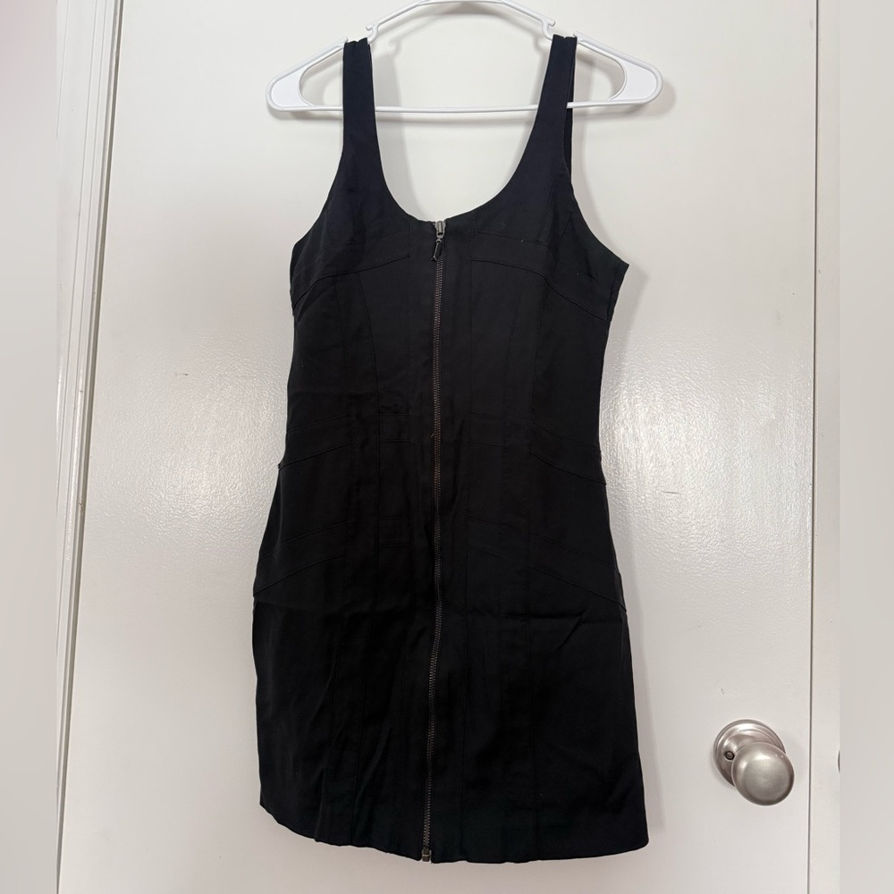 AYR Sleek Black Mini Dress with Zipper